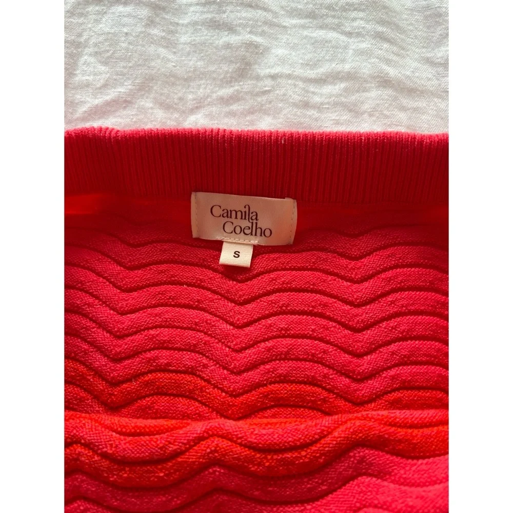 NWOT Camila Coelho Red and Orange Mini Skirt - Picture 3 of 4